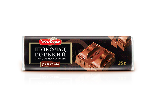 Шоколад Горький 72% 25г Победа
