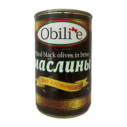 Маслины без косточки 300г ж/б Обилие (Obilie)