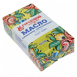 Масло слив. Крестьянское 82,5% 180гр Городец БЗМЖ