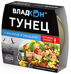 Тунец филе кусочки 160г Владкон