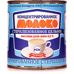 Молоко конц. стериз. 8,6% 300гр (Рогачев) БЗМЖ