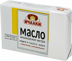 Масло Ичалки сливочное Экстра 80% 180г