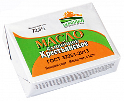 Масло крестьянское Починки 72,5% 170г